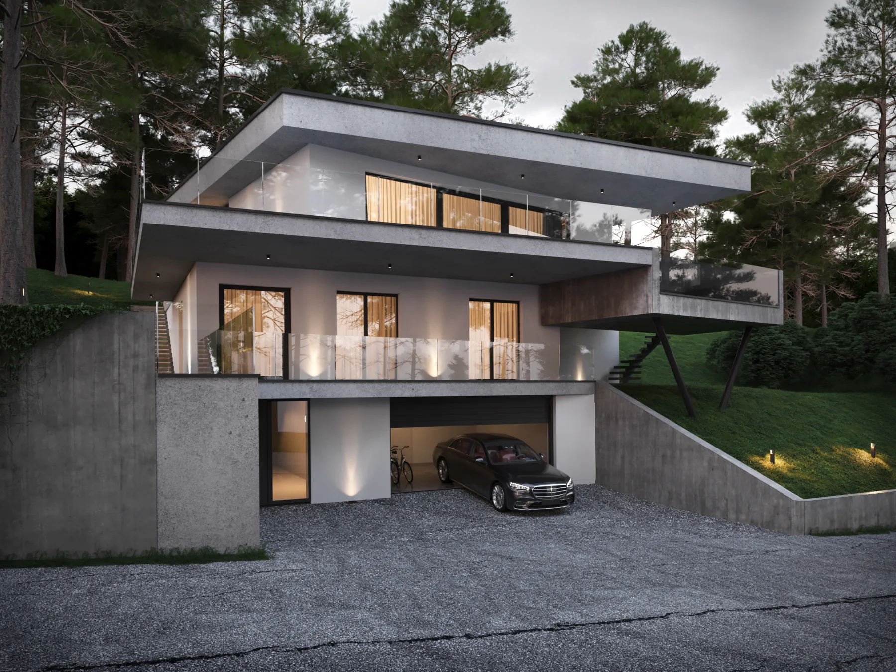 Wohnhaus in Holz — vi7 3D-Visualisierung