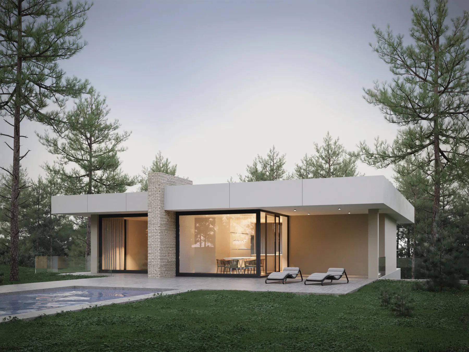 Villa mit Pool — vi7 3D-Visualisierung